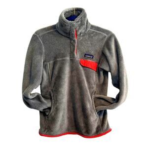 Patagonia Sweater Women's Grey Re-Tool Snap-T Synchilla Fleece Pullover Polartec